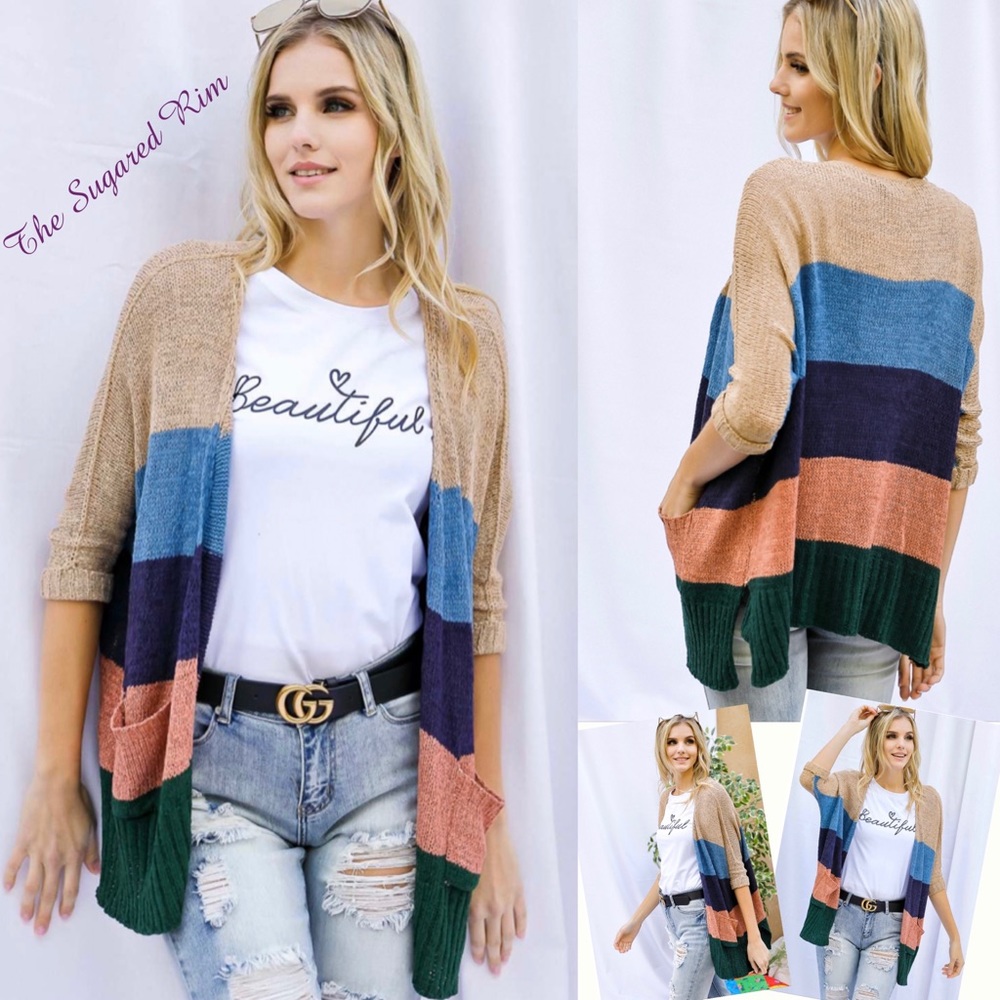 Cozy Knit 3/4 Sleeve Cardigan